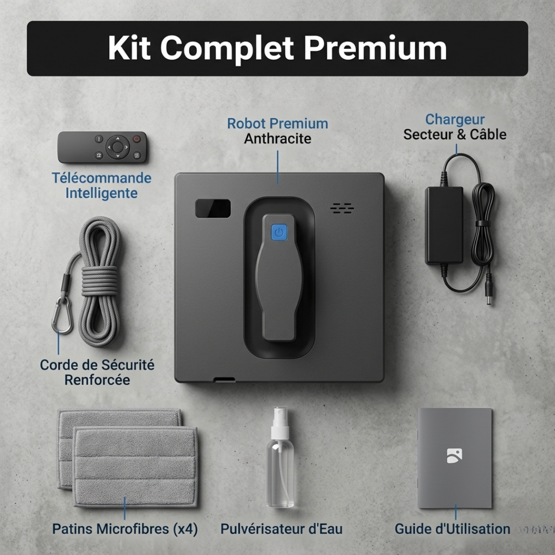 Robot Lave-Vitre Clariva Max - Double Spray, App & Vocal