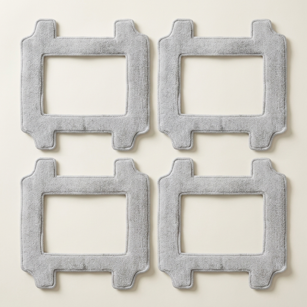 4 patins microfibre lavables