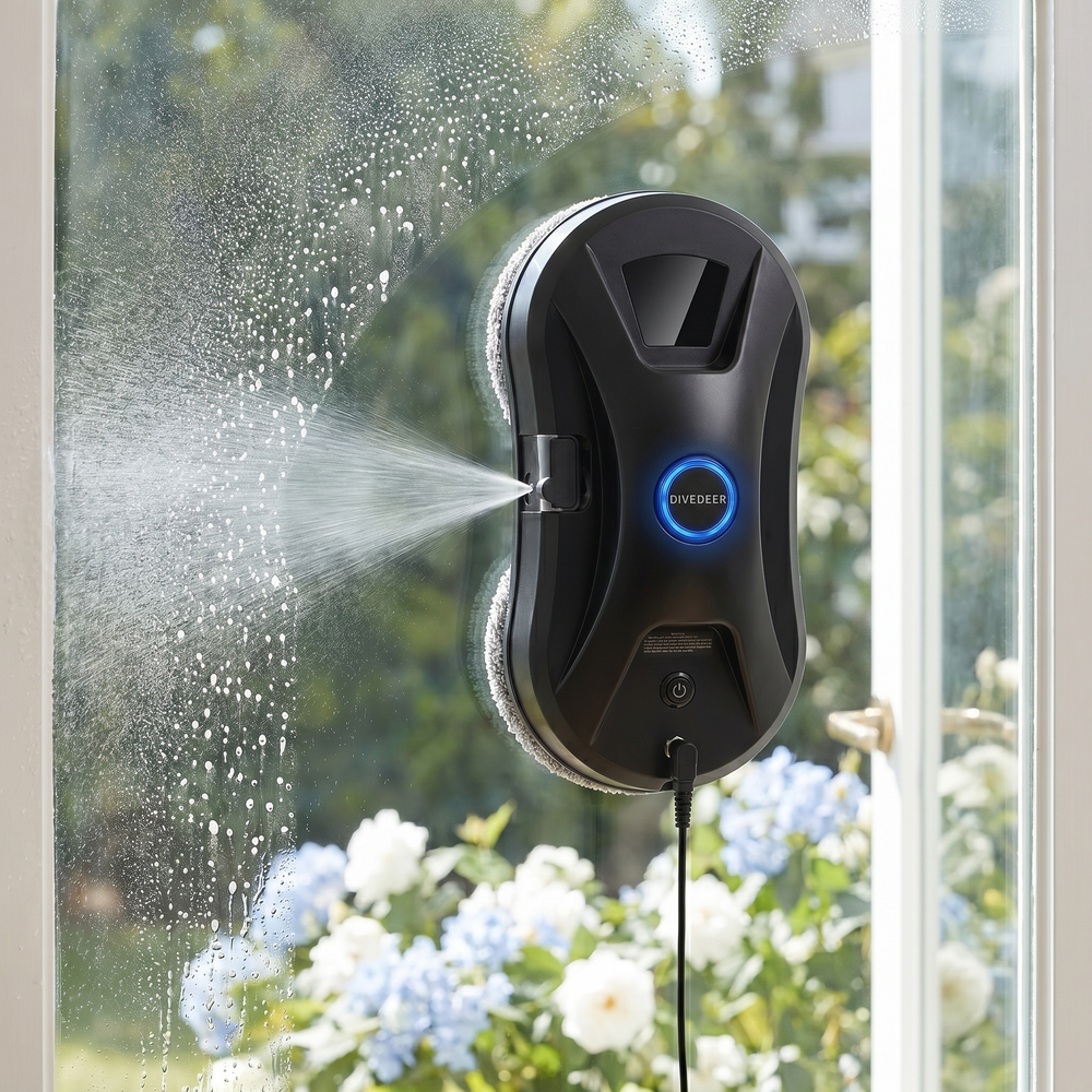 Il humidifie la vitre tout seul